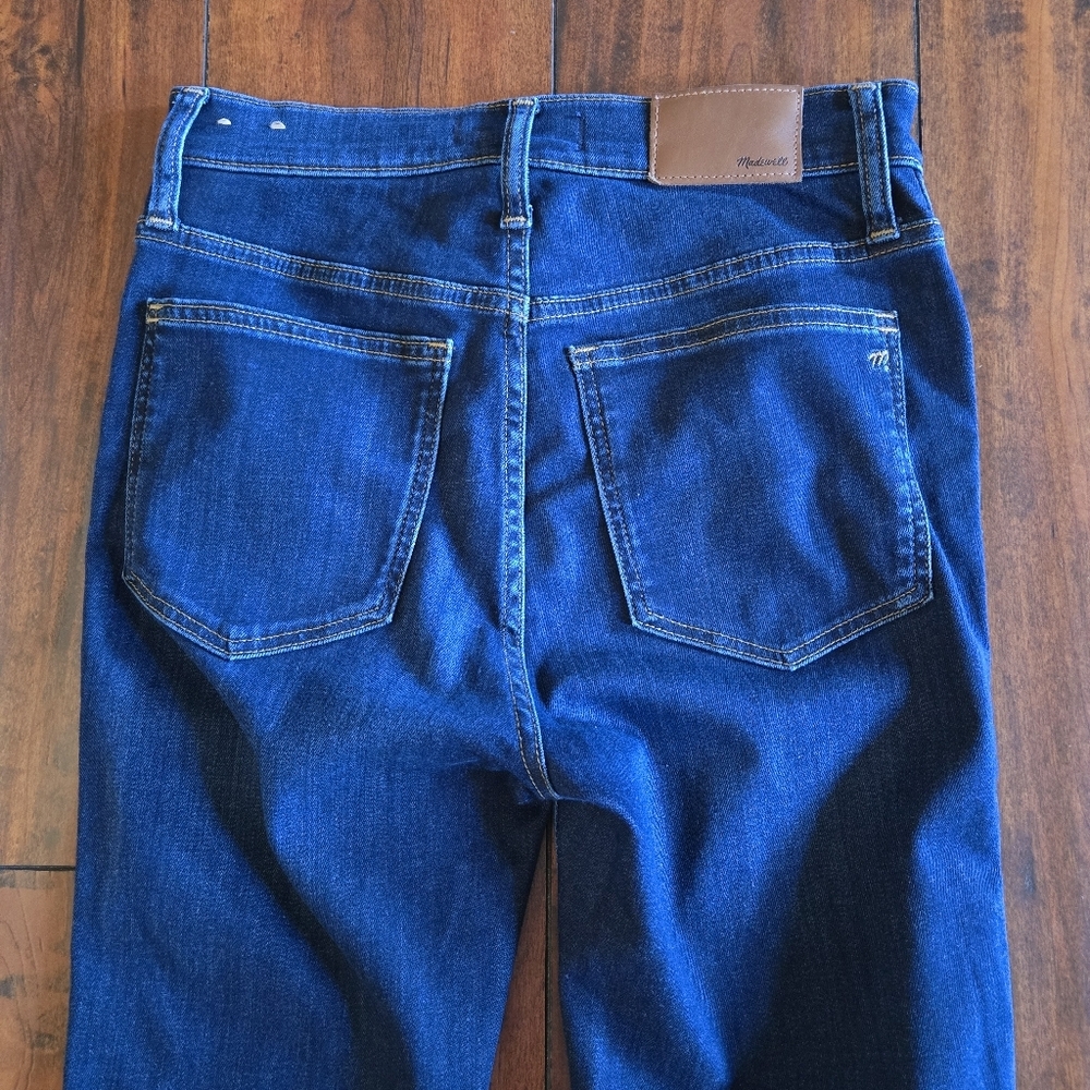 Madewell Women's 10" High-Rise Skinny Dark Wash Stretch Denim Jeans Size 27 - Picture 7 of 13